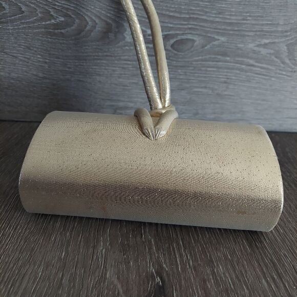 Vintage Daniel Ames Gold Shimmer Grab Bag Knot Handle Clutch Wristlet Bag - Picture 4 of 9